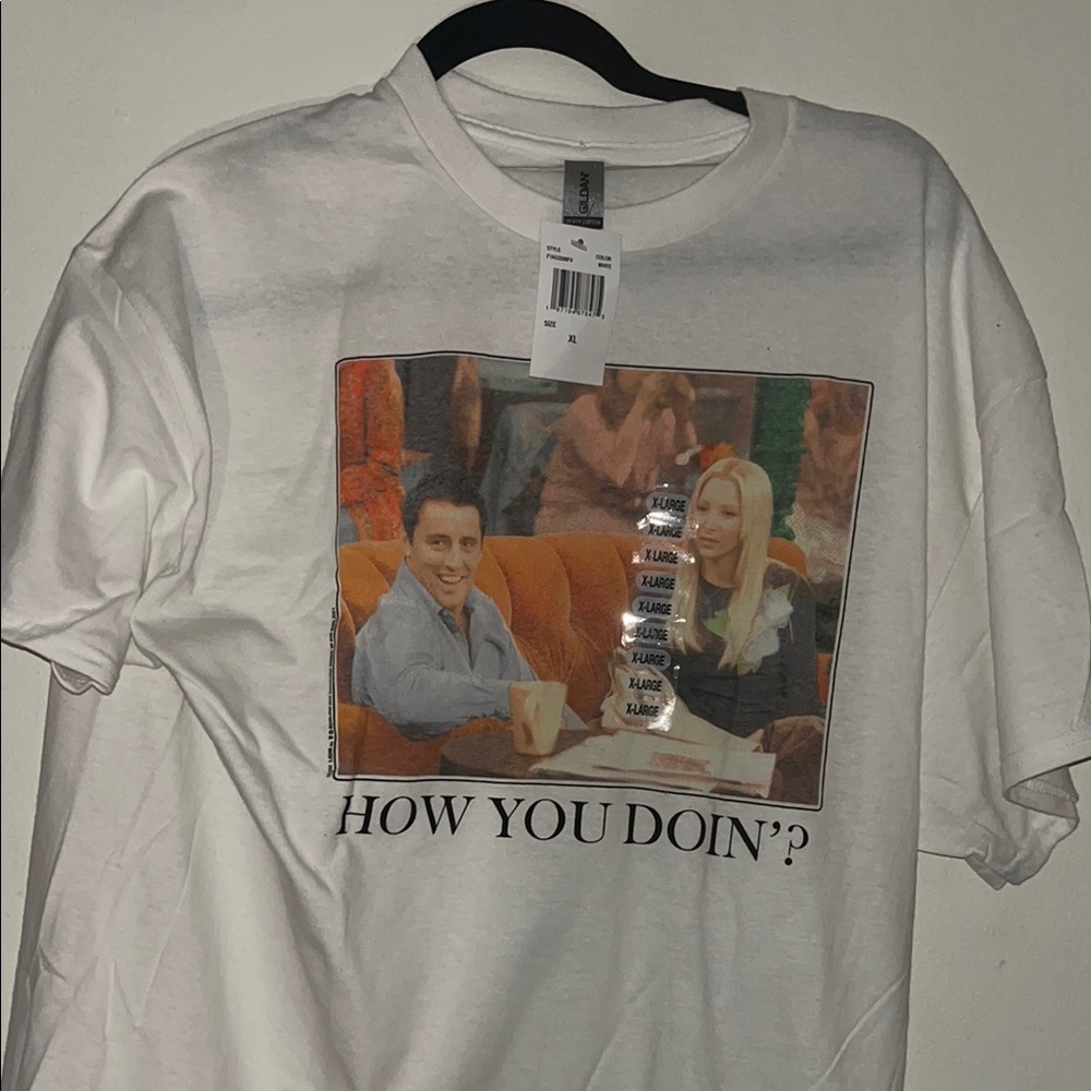 Nwt White Graphic T-Shirt How you Doin’ Friends shirt